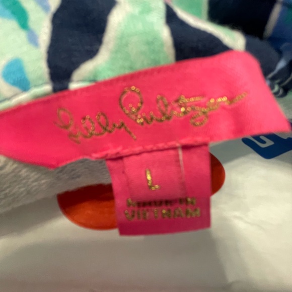 Lilly Pulitzer Shift Dress in Navy and Ready Set Gecko pattern - Picture 4 of 4